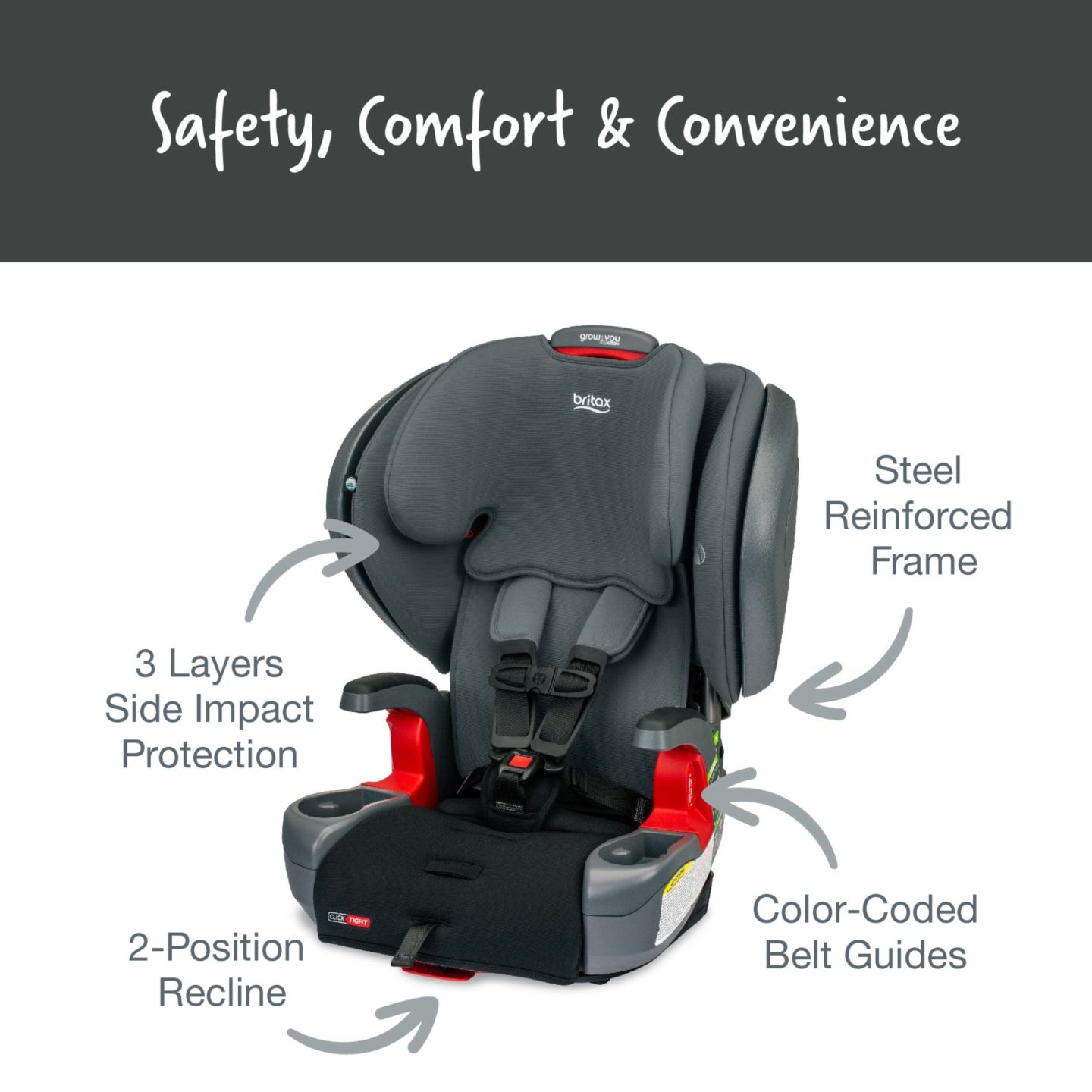 Britax Grow With You ClickTight Plus Harness2Booster Car Seat
