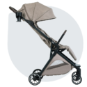 Profile View of a Juniper+ Stroller in Teak Fashion