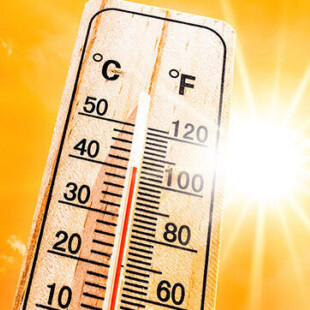 Thermometer in sun