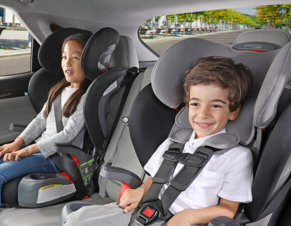 Big kids in harness-2-booster car seats