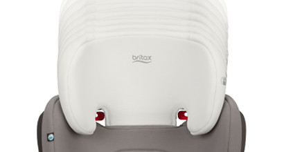 Adjustable Headrest for the Highpoint Booster on Gray Ombre fashion