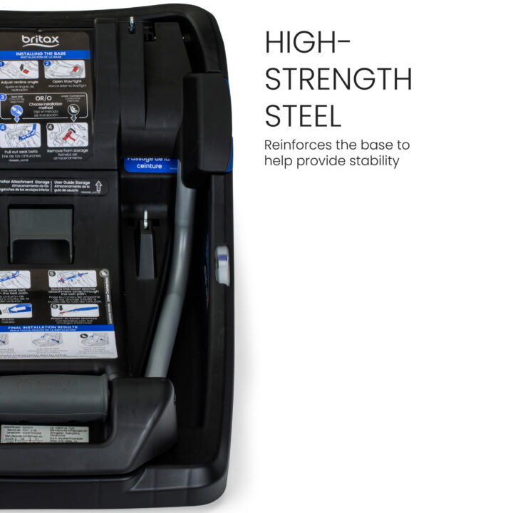 High-strength steel. Reinforces the base to help provide stability.