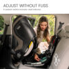 Adjust without fuss. 6-position recline and easy-read indicator.