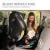 Adjust without fuss. 6-position recline and easy-read indicator.