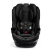 Front-facing view of a black rotating convertible car seat with the Britax logo on the harness pad.