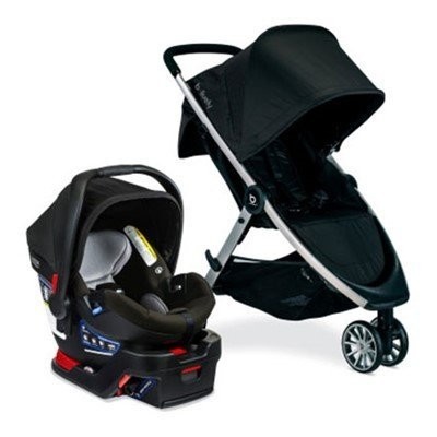 B-Lively raven and B-Safe Gen2 FlexFit twilight travel system